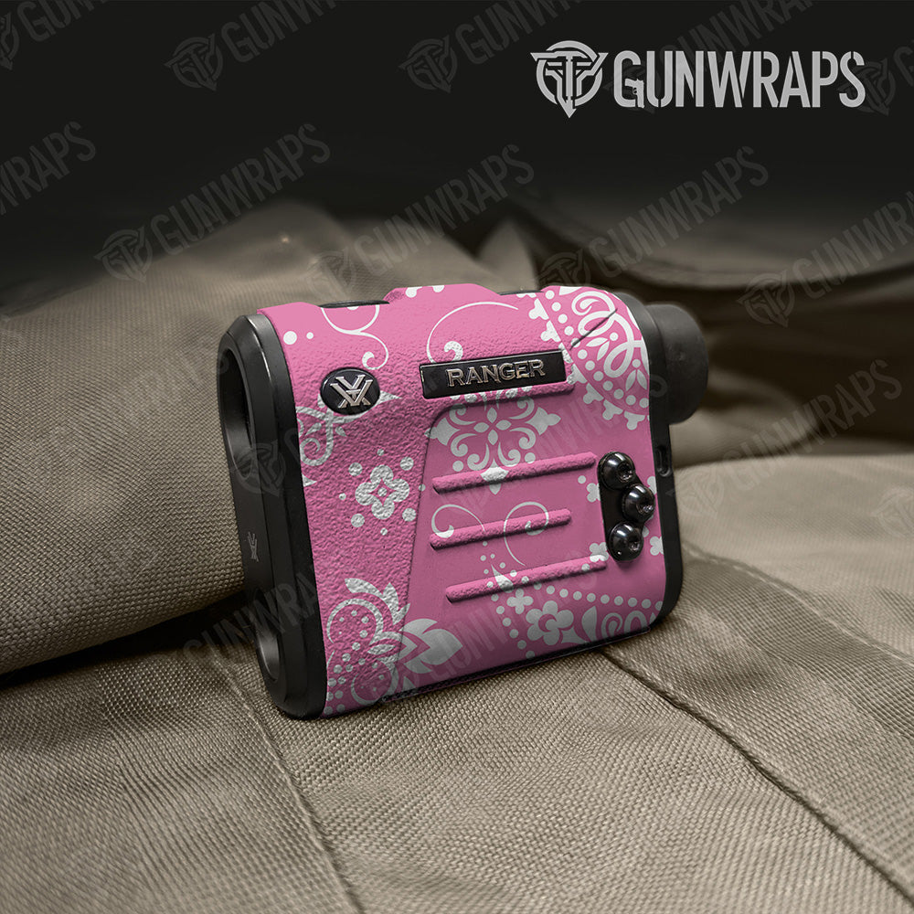 Bandana Pink And White Gun Skin Vinyl Wrap