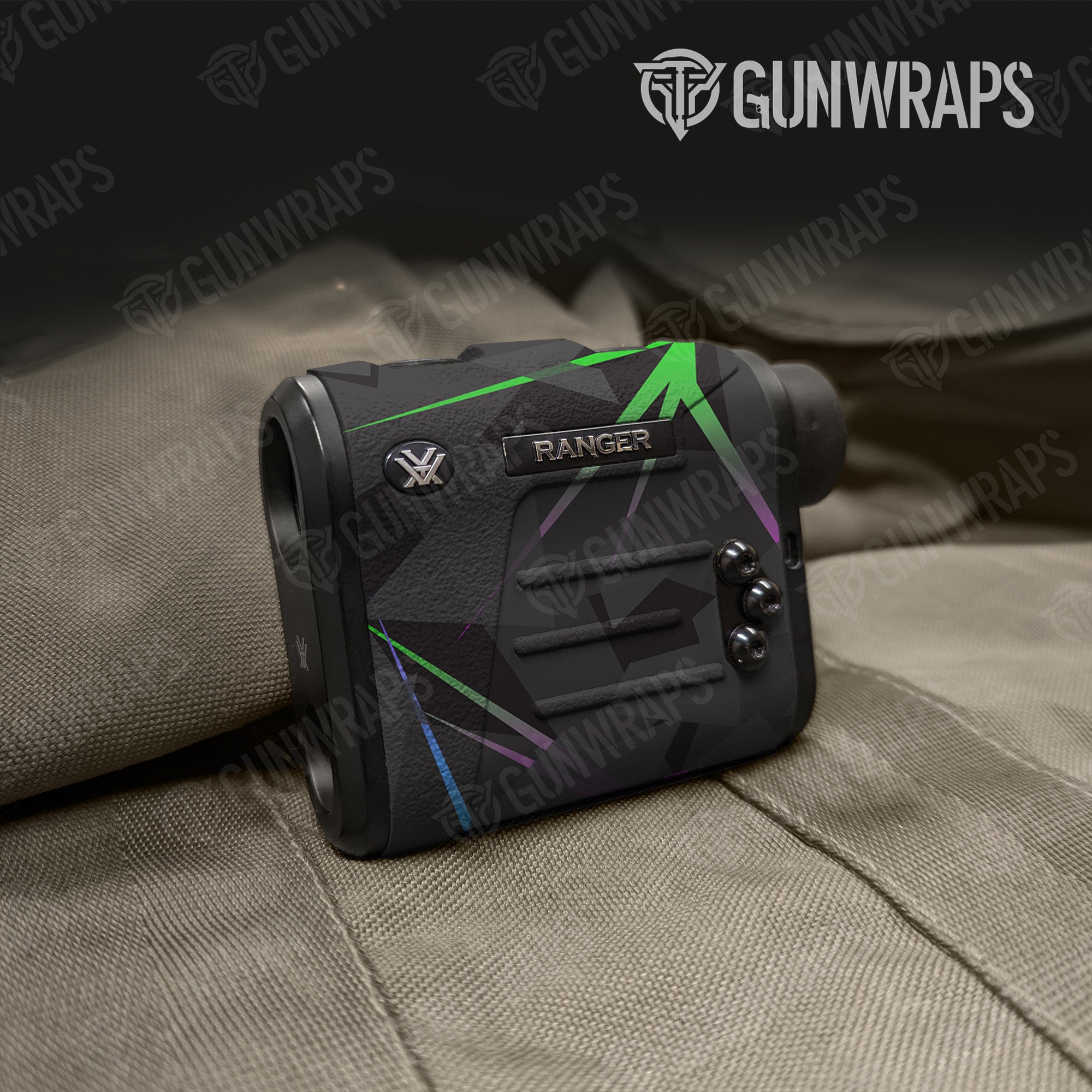 Shattered Laser Elite Black Retro Gun Skin Vinyl Wrap