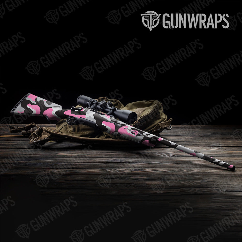 Classic Pink Tiger Gun Skin Vinyl Wrap