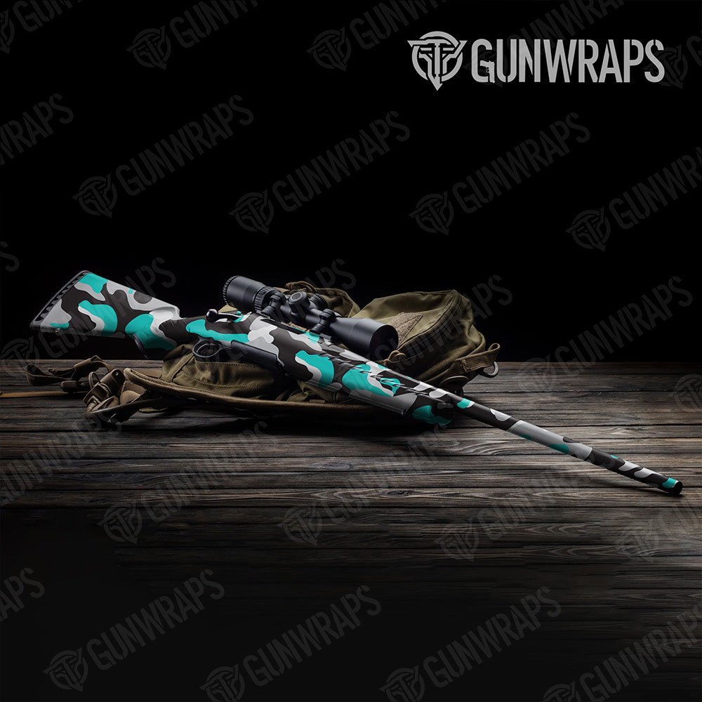 Classic Tiffany Blue Tiger Gun Skin Vinyl Wrap