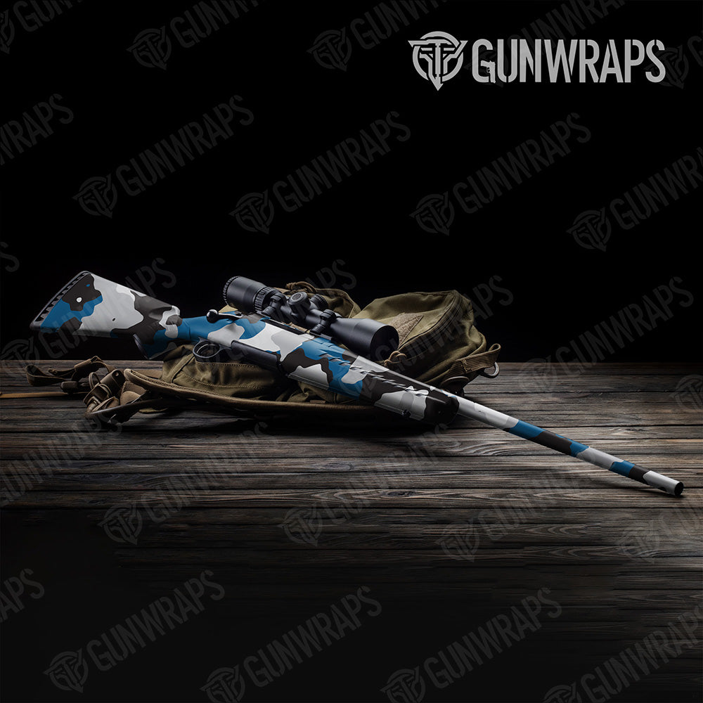 Cumulus Blue Tiger Gun Skin Vinyl Wrap