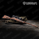 Digital Orange Tiger Gun Skin Vinyl Wrap