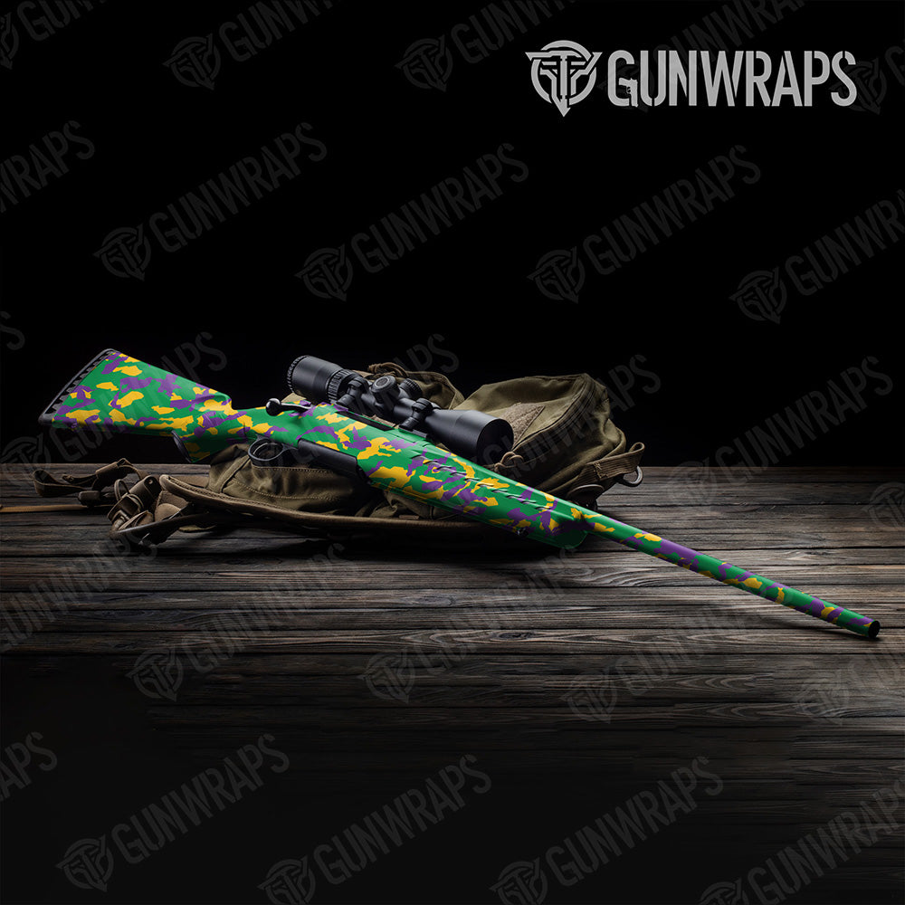 Erratic Mardi Gras Gun Skin Vinyl Wrap