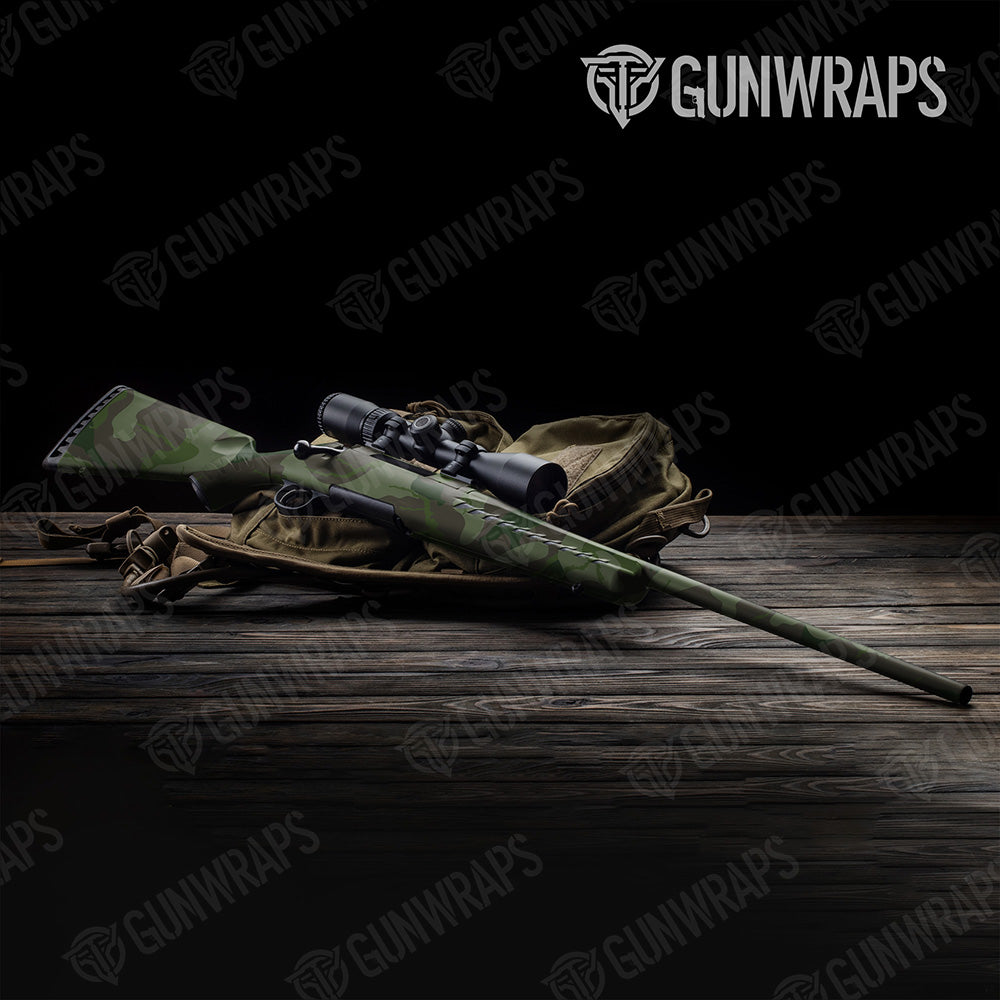 Ragged Army Dark Green Gun Skin Vinyl Wrap