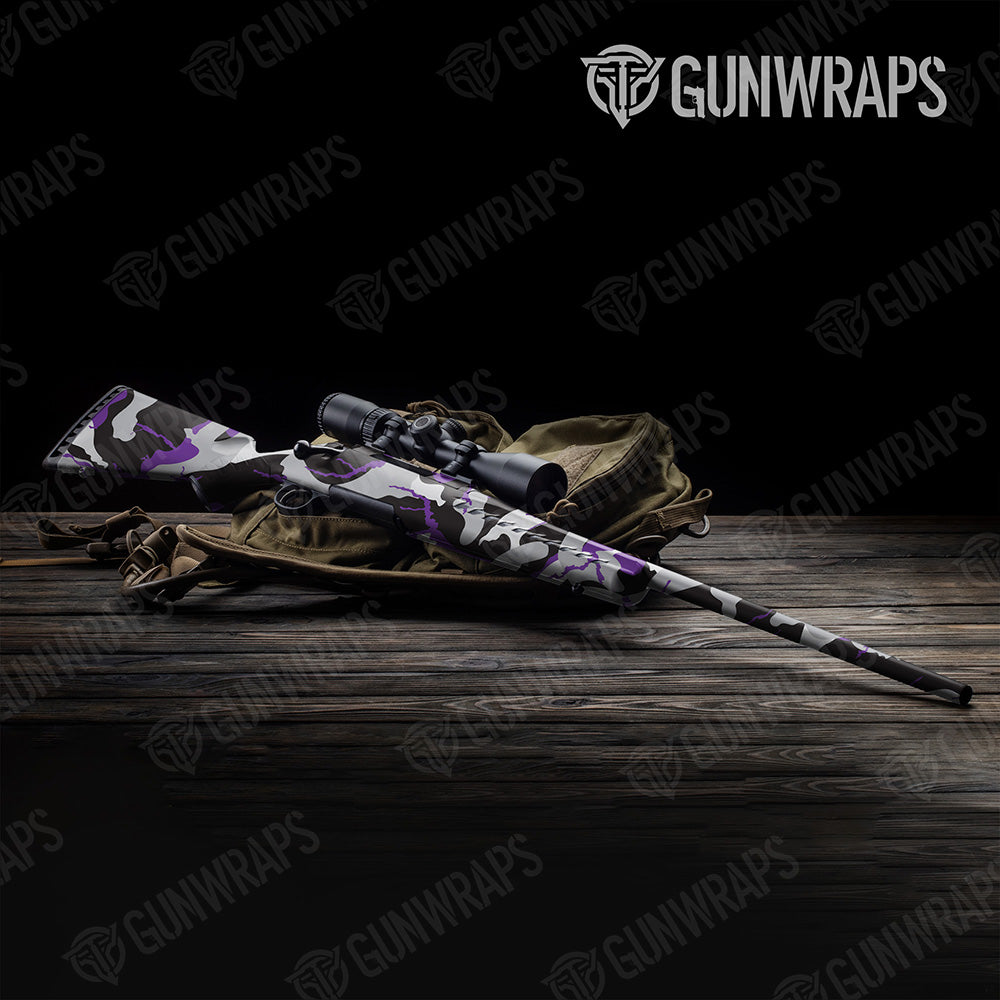 Ragged Purple Tiger Gun Skin Vinyl Wrap