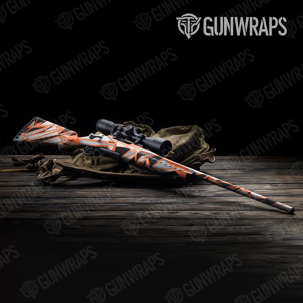 Sharp Orange Tiger Gun Skin Vinyl Wrap