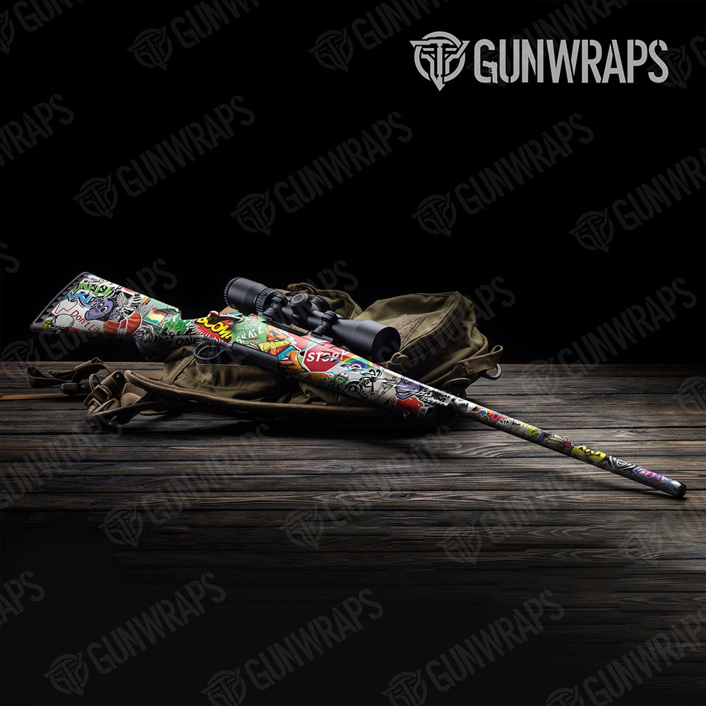 Sticker Bomb Color Gun Skin Vinyl Wrap