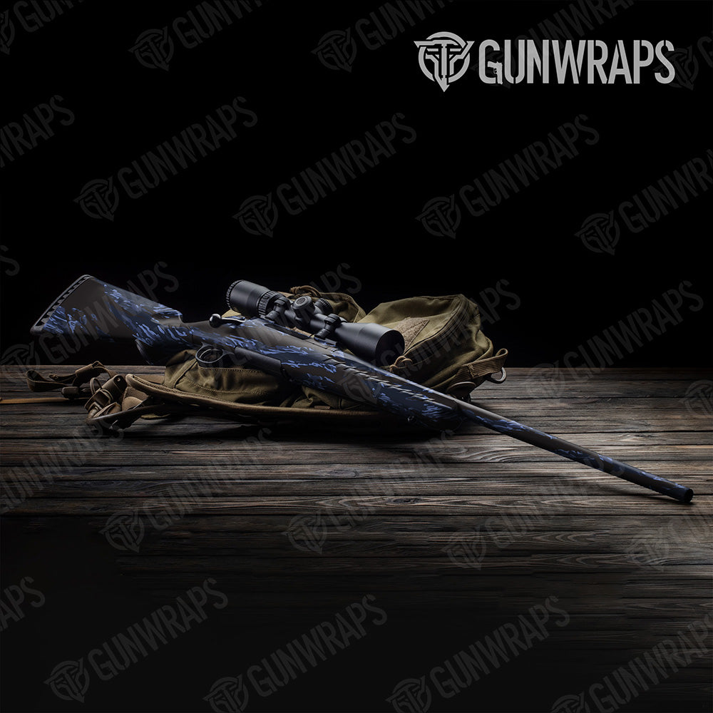 Vietnam Tiger Stripe Blue Midnight Gun Skin Vinyl Wrap