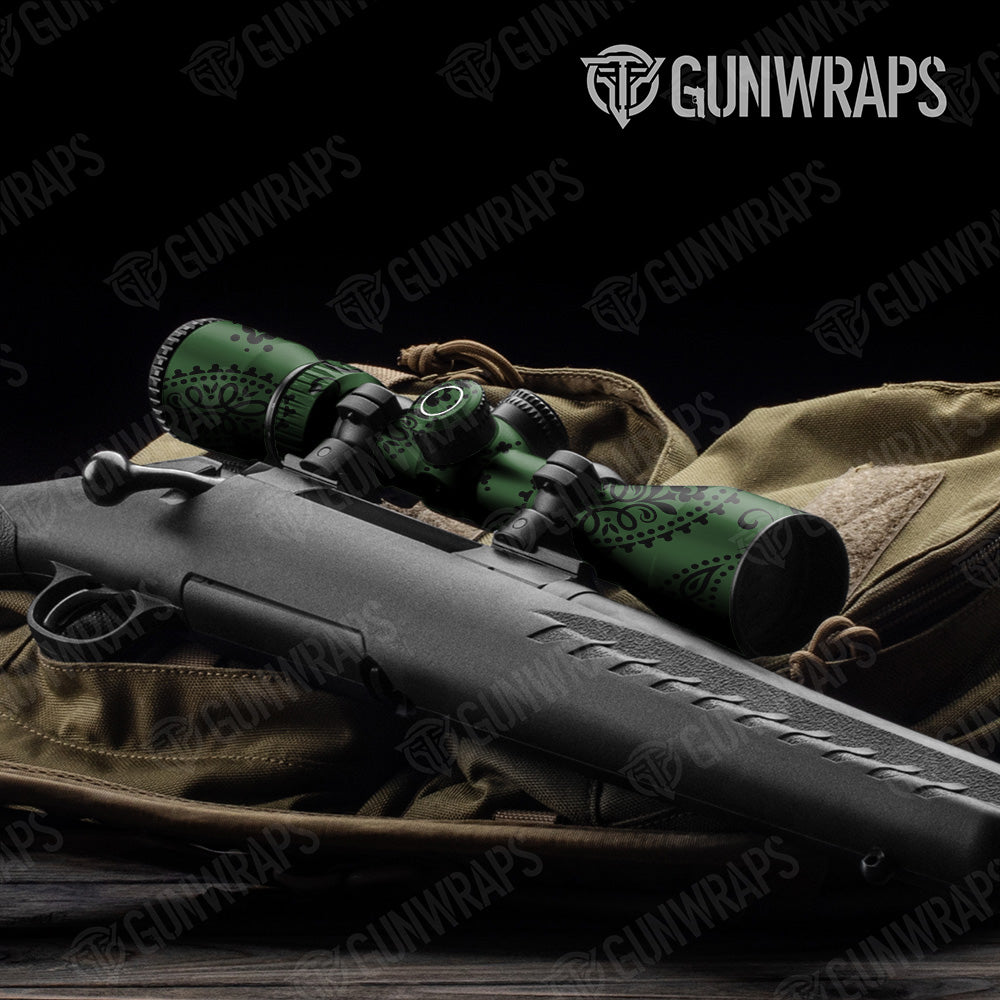 Bandana Green And Black Gun Skin Vinyl Wrap