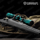 Bandana Tiffany Blue And Black Gun Skin Vinyl Wrap