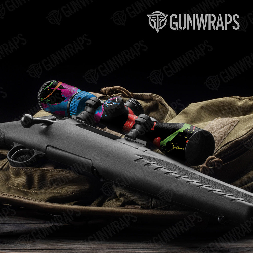 Paint Splatter Black Gun Skin Vinyl Wrap
