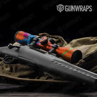 Paint Splatter Orange Gun Skin Vinyl Wrap