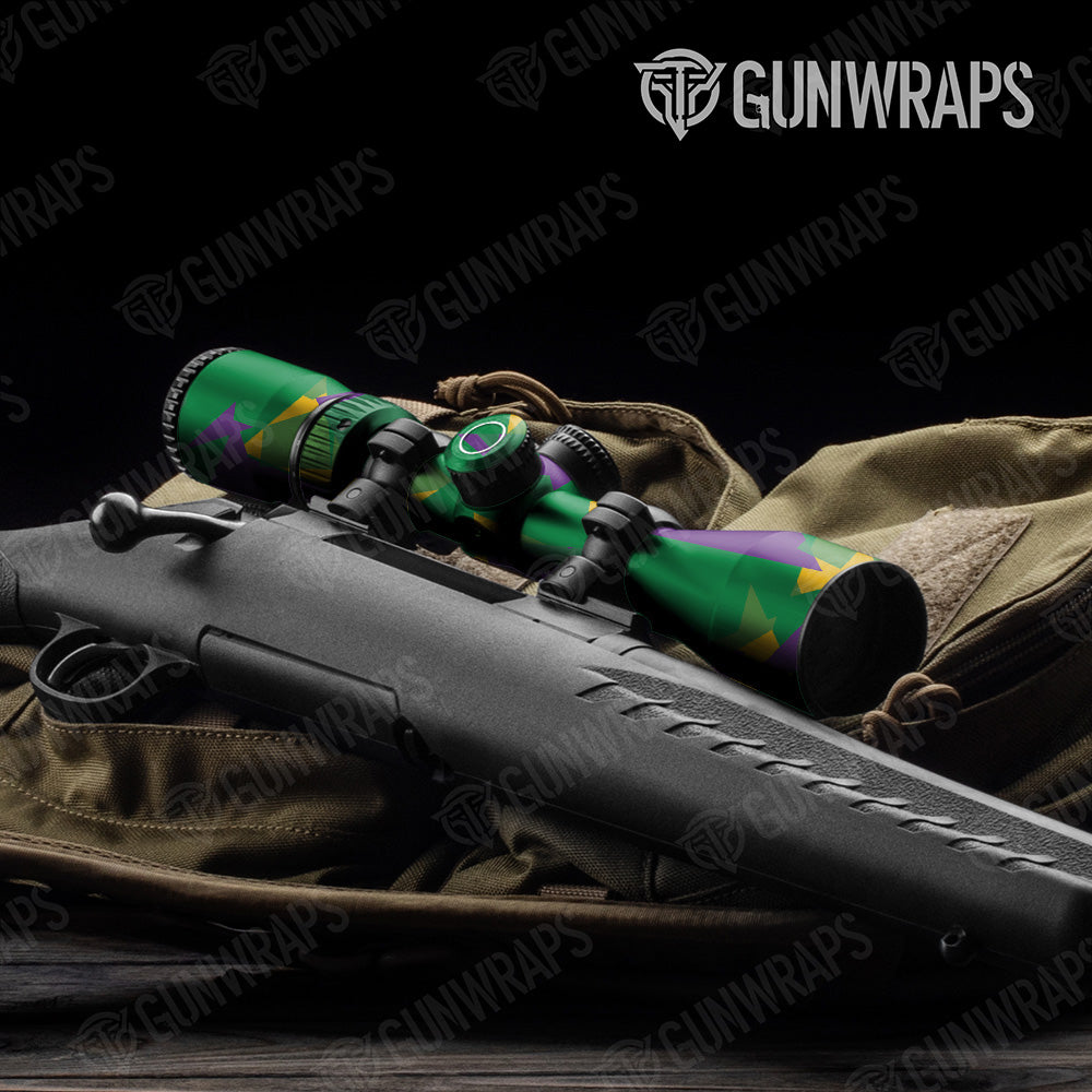 Shattered Mardi Gras Gun Skin Vinyl Wrap