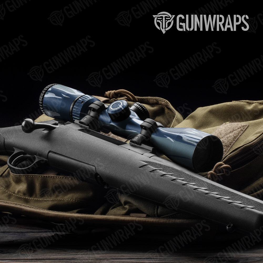 Shredded Navy Gun Skin Vinyl Wrap