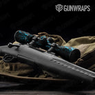 Skull Cyan Gun Skin Vinyl Wrap