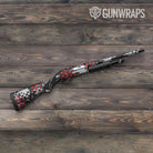 Broken Plaid Red Tiger Gun Skin Vinyl Wrap