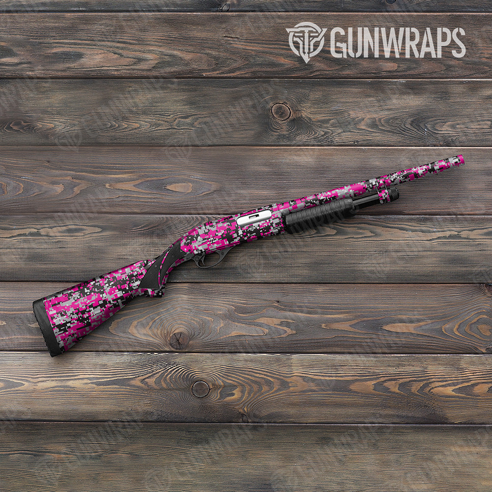 Digital Magenta Tiger Gun Skin Vinyl Wrap