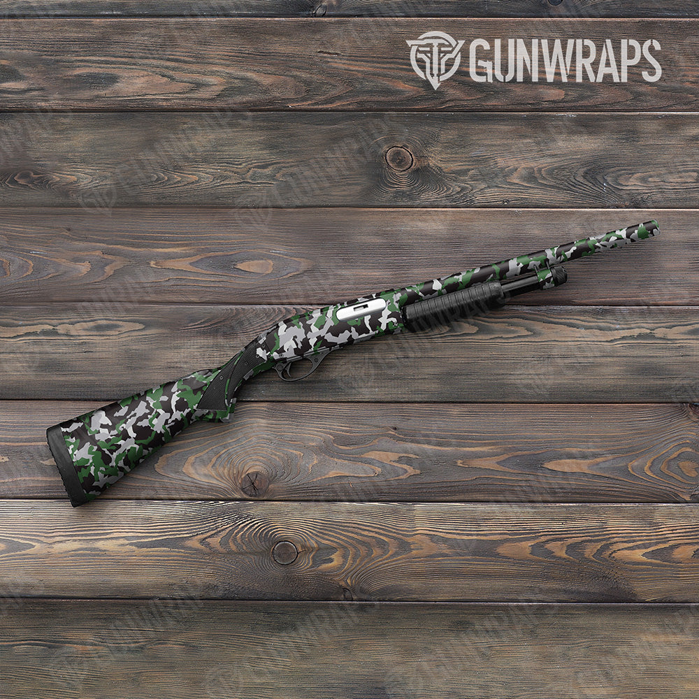 Erratic Green Tiger Gun Skin Vinyl Wrap