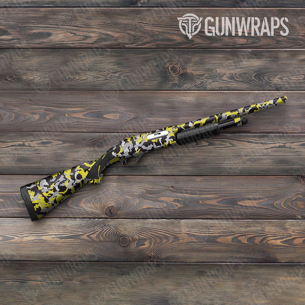 Erratic Yellow Tiger Gun Skin Vinyl Wrap