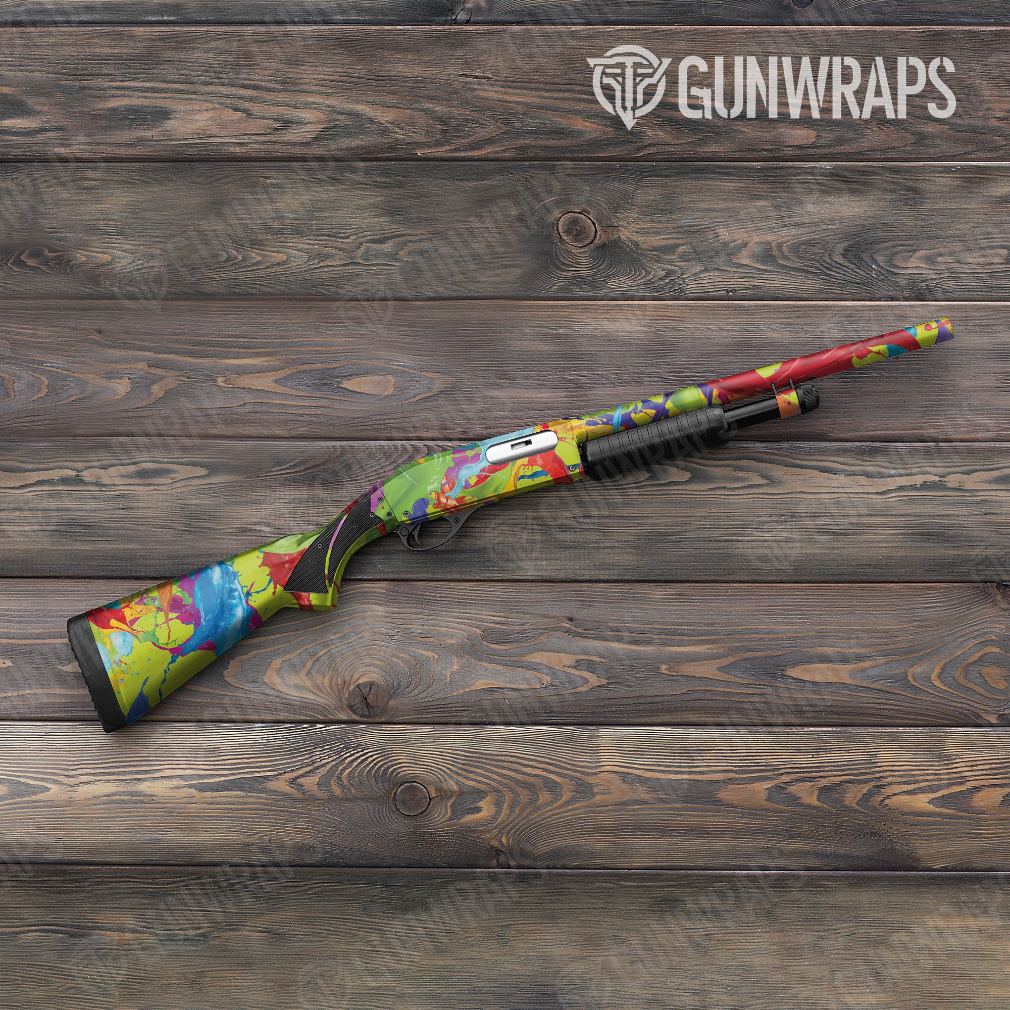 Paint Splatter Lime Gun Skin Vinyl Wrap
