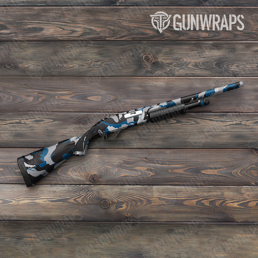 Ragged Blue Tiger Gun Skin Vinyl Wrap