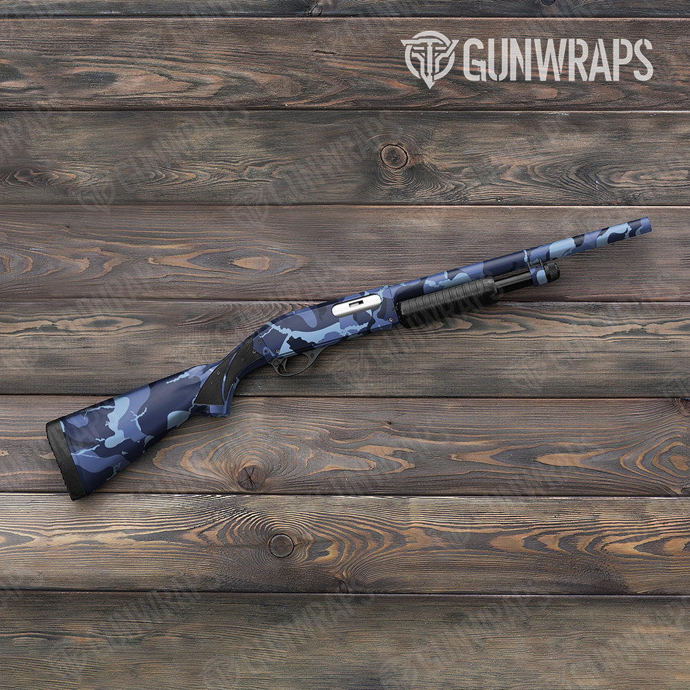 Ragged Blue Urban Night Gun Skin Vinyl Wrap