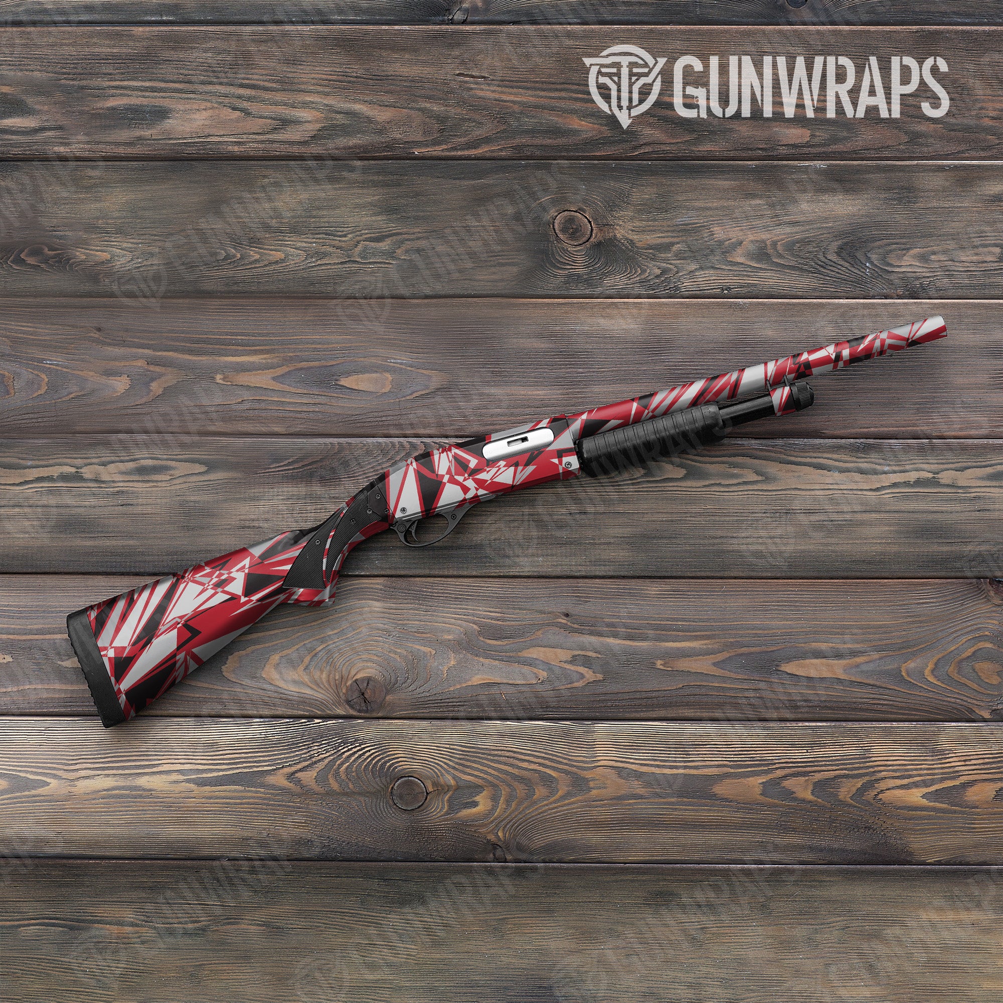 Sharp Red Tiger Gun Skin Vinyl Wrap