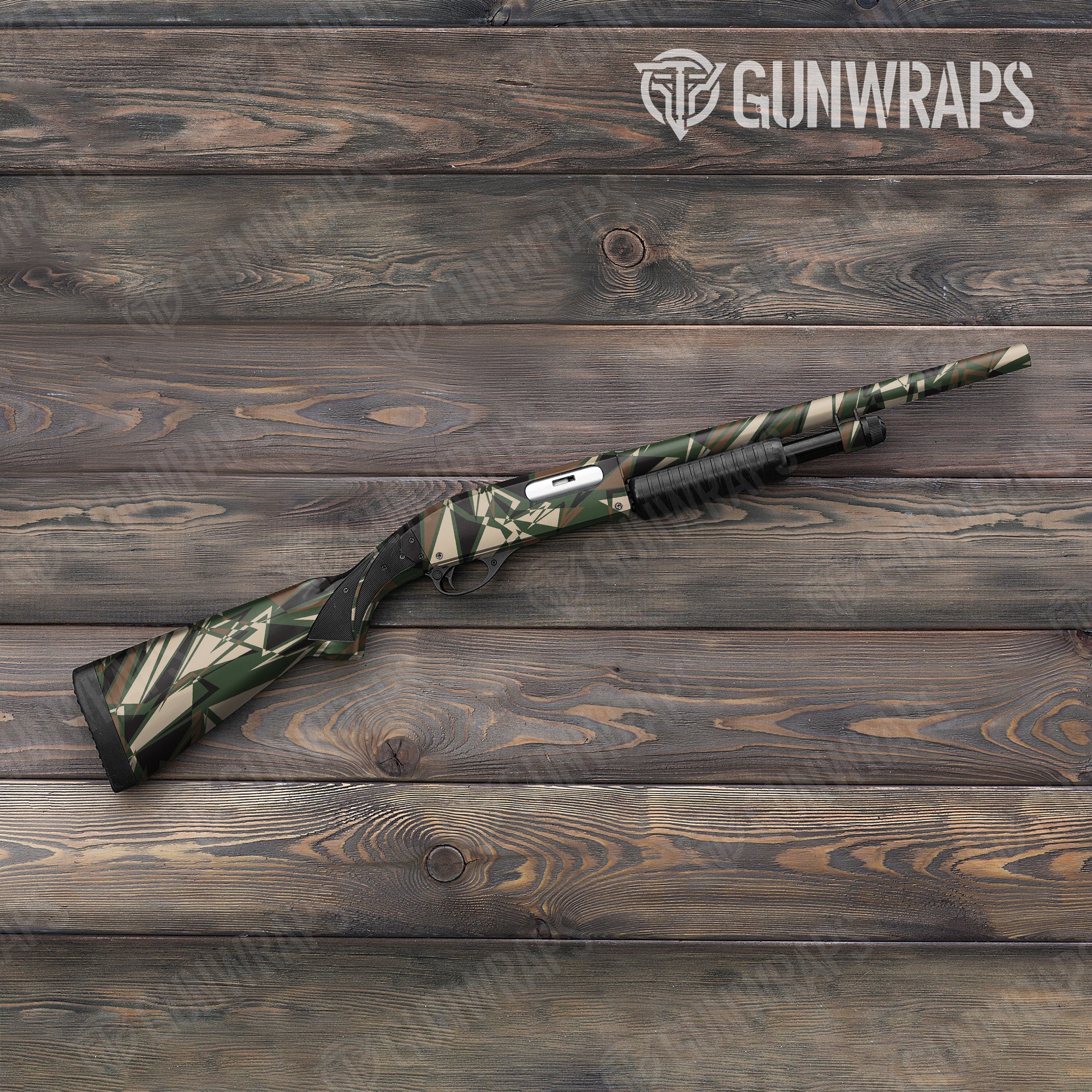 Sharp Woodland Gun Skin Vinyl Wrap