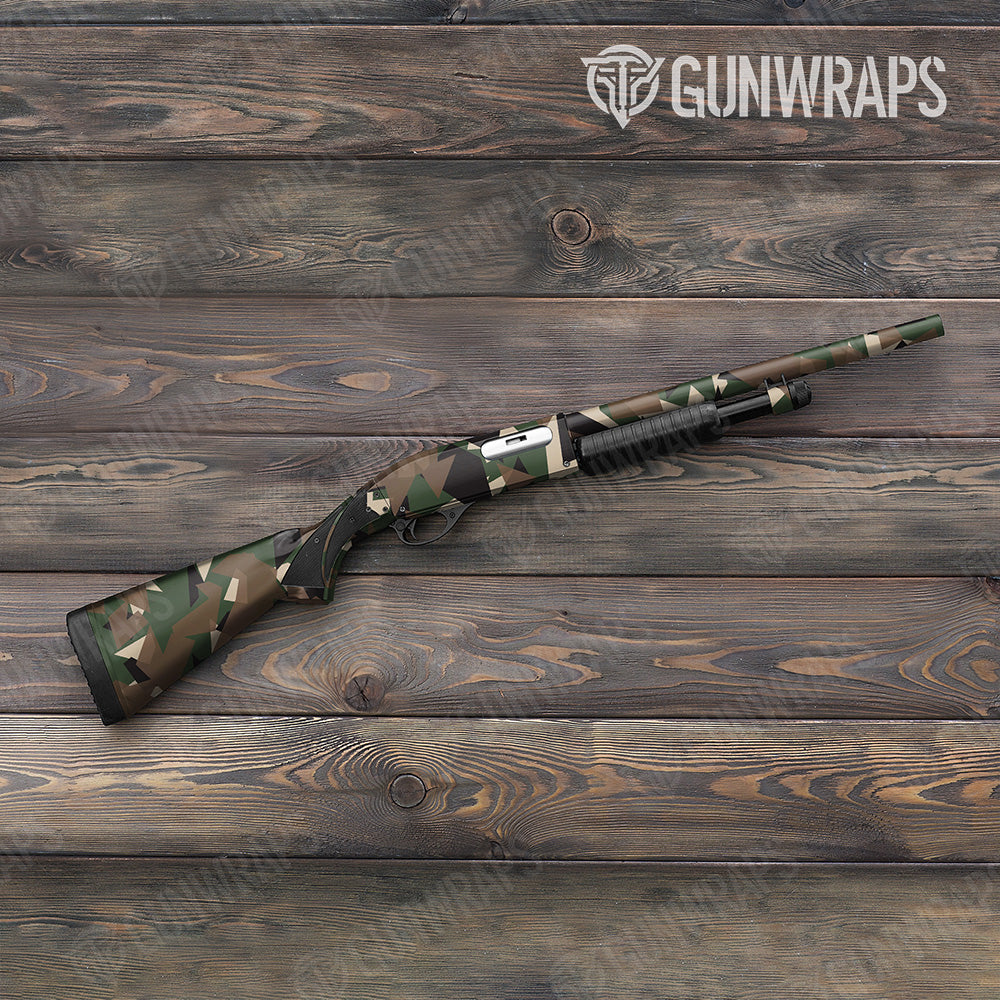 Shattered Woodland Gun Skin Vinyl Wrap