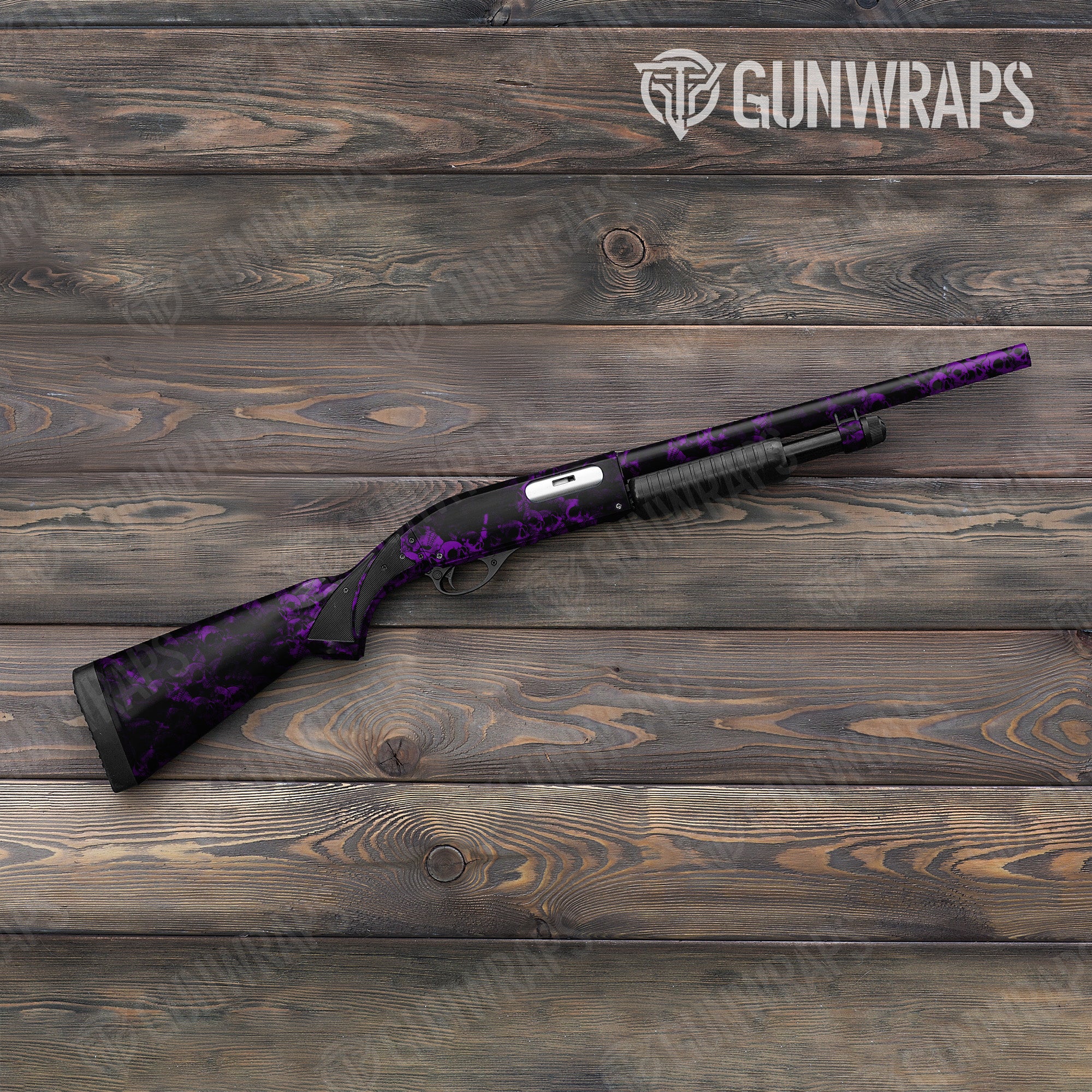Skull Purple Gun Skin Vinyl Wrap