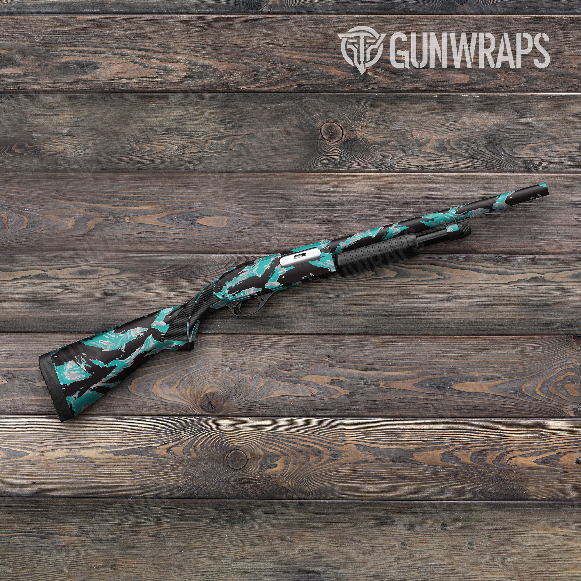 Vietnam Tiger Stripe Tiffany Blue Tiger Gun Skin Vinyl Wrap