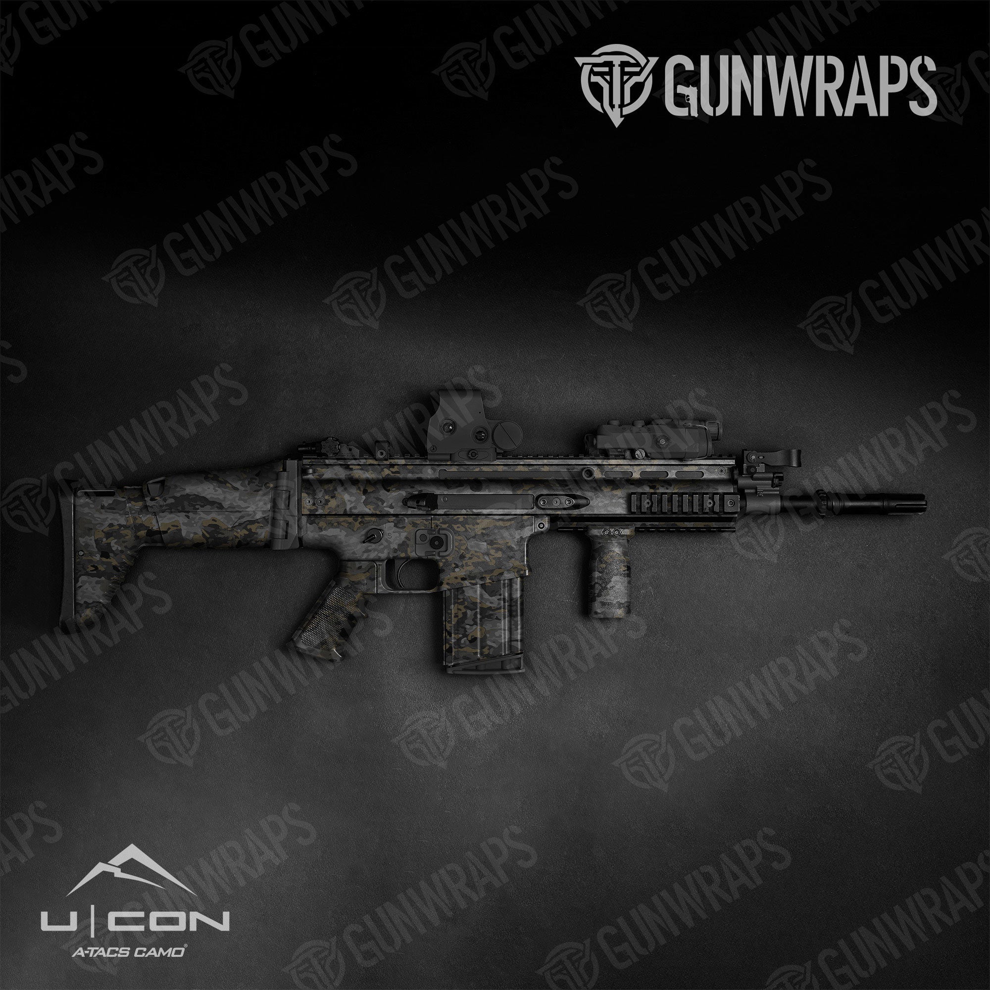 A-TACS U|CON Stealth Gun Skin Vinyl Wrap
