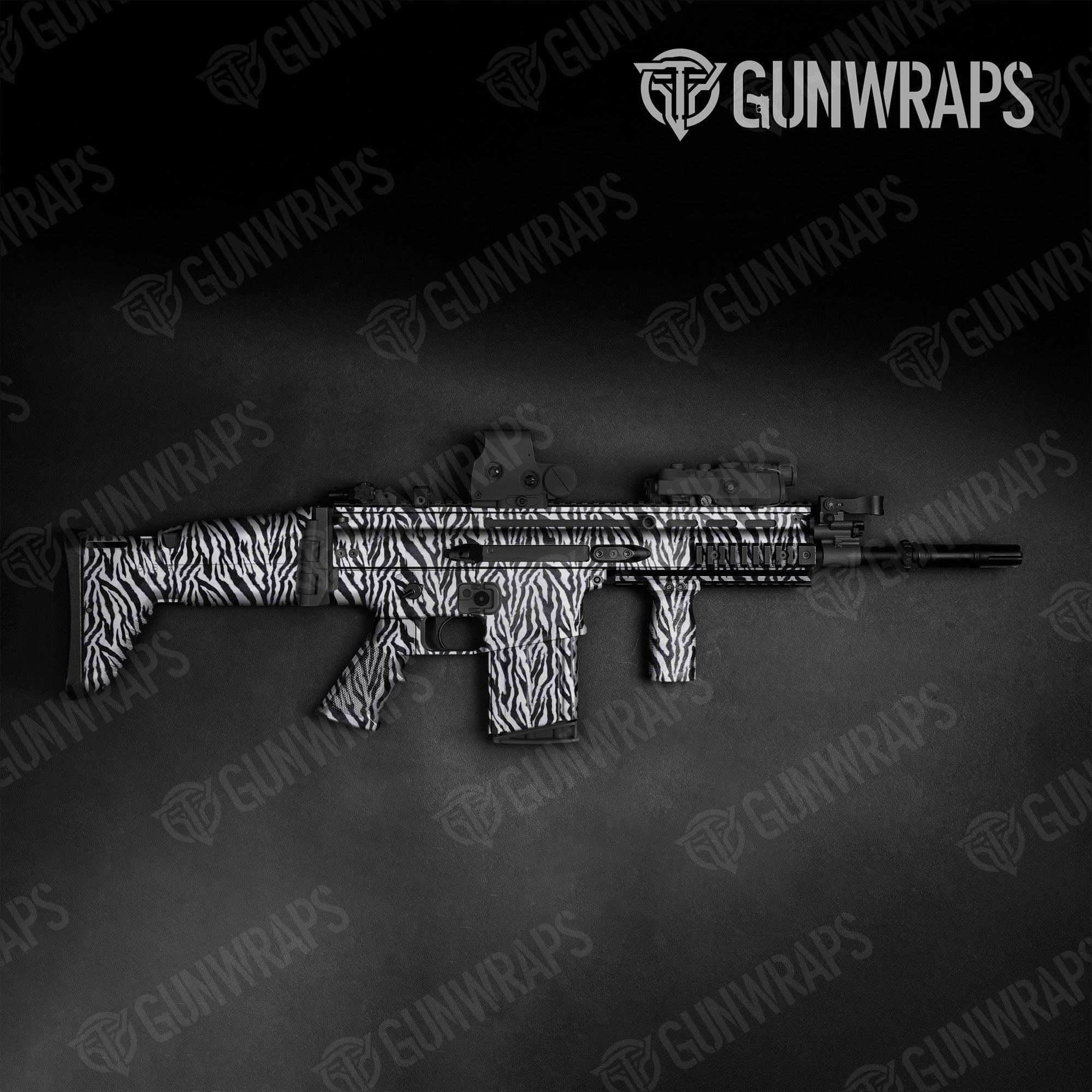 Animal Print Zebra Gun Skin Vinyl Wrap