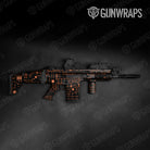 Circuit Board Orange Gun Skin Vinyl Wrap
