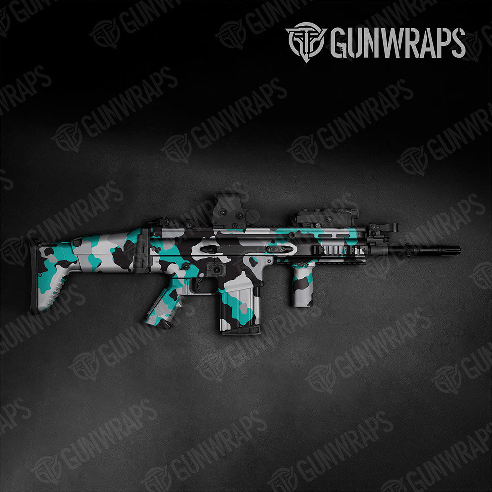Cumulus Tiffany Blue Tiger Gun Skin Vinyl Wrap