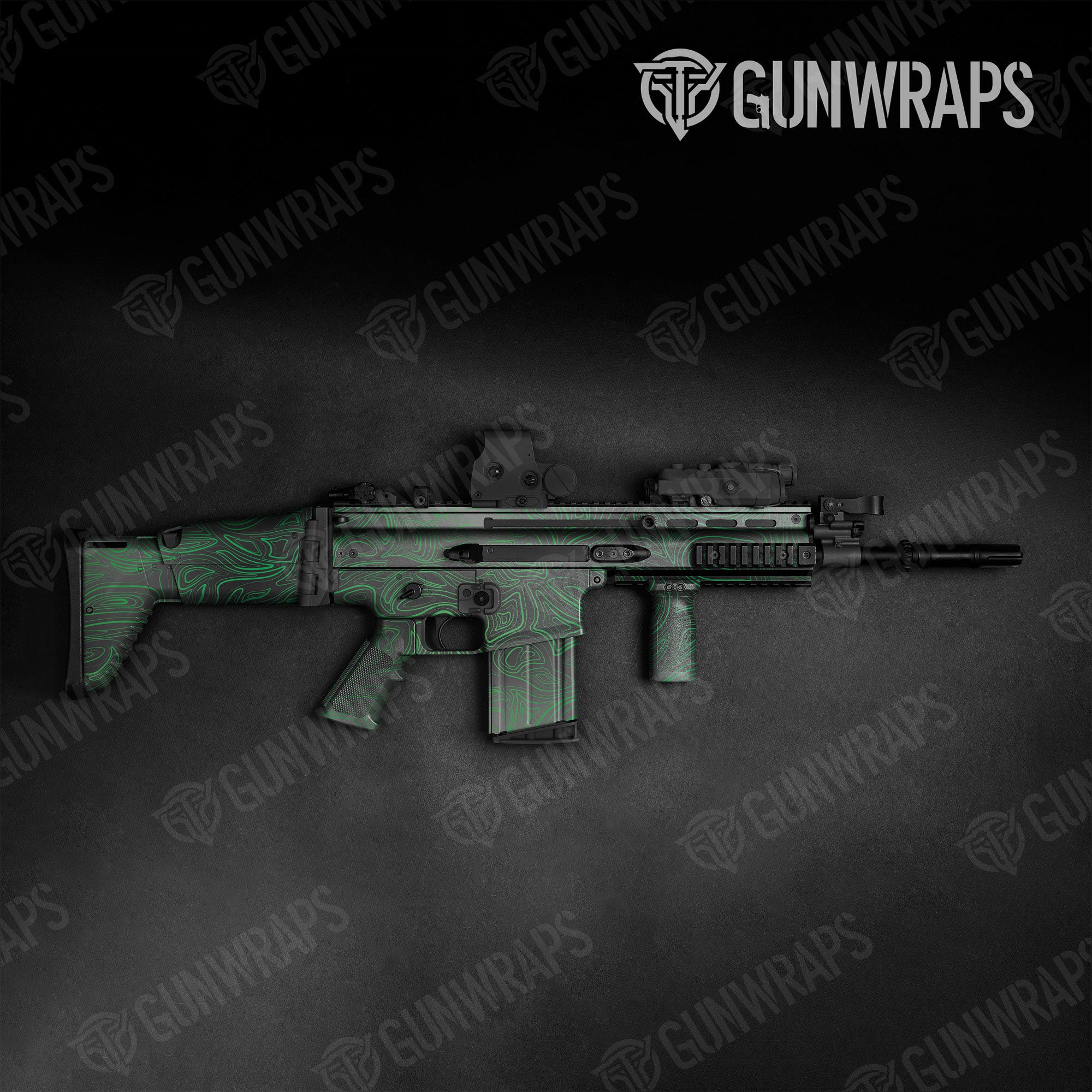 Damascus Green Gun Skin Vinyl Wrap