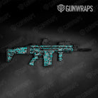 Digital Tiffany Blue Tiger Gun Skin Vinyl Wrap