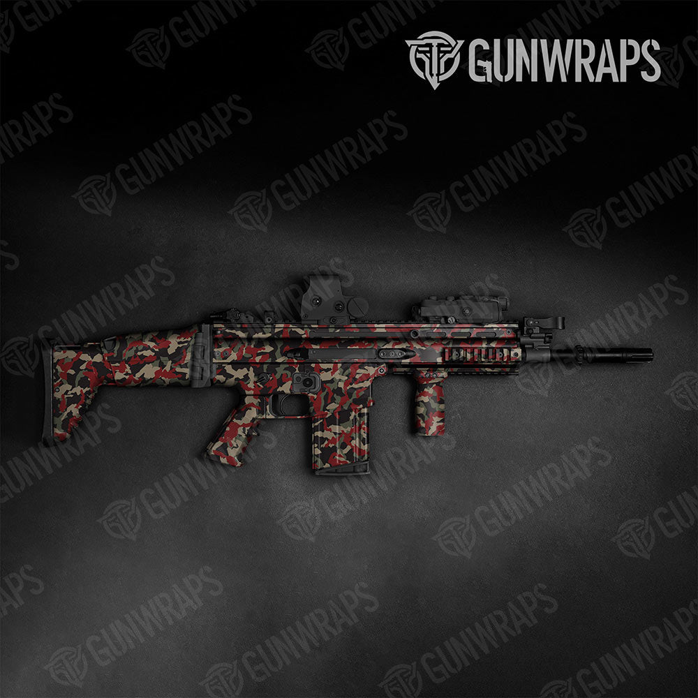Erratic Militant Red Gun Skin Vinyl Wrap
