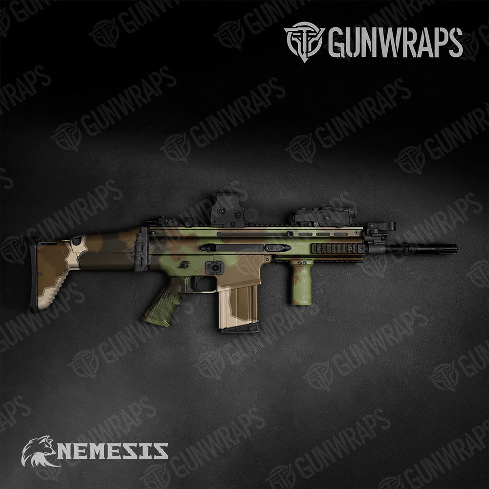 Nemesis Woodlands Wolf Gun Skin Vinyl Wrap