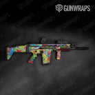 Paint Splatter Green Gun Skin Vinyl Wrap