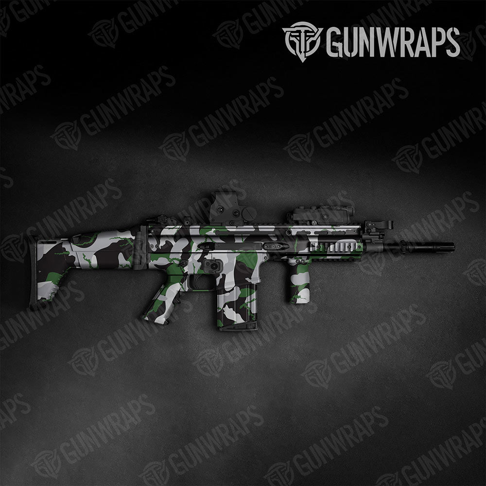 Ragged Green Tiger Gun Skin Vinyl Wrap