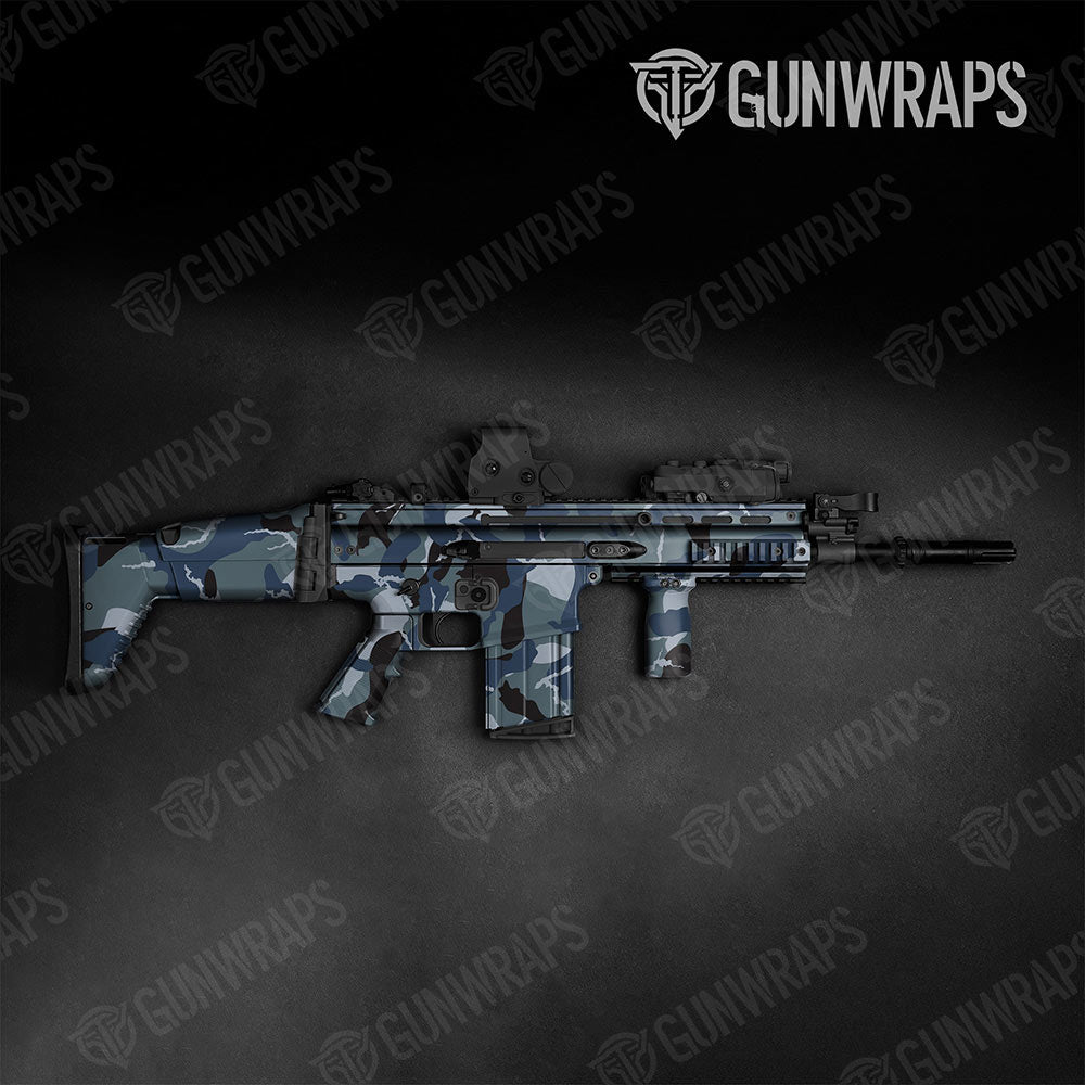 Ragged Navy Gun Skin Vinyl Wrap