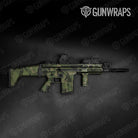 Shattered Army Green Gun Skin Vinyl Wrap