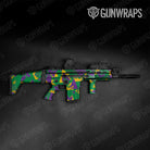 Shattered Mardi Gras Gun Skin Vinyl Wrap