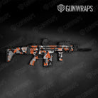 Shattered Orange Tiger Gun Skin Vinyl Wrap