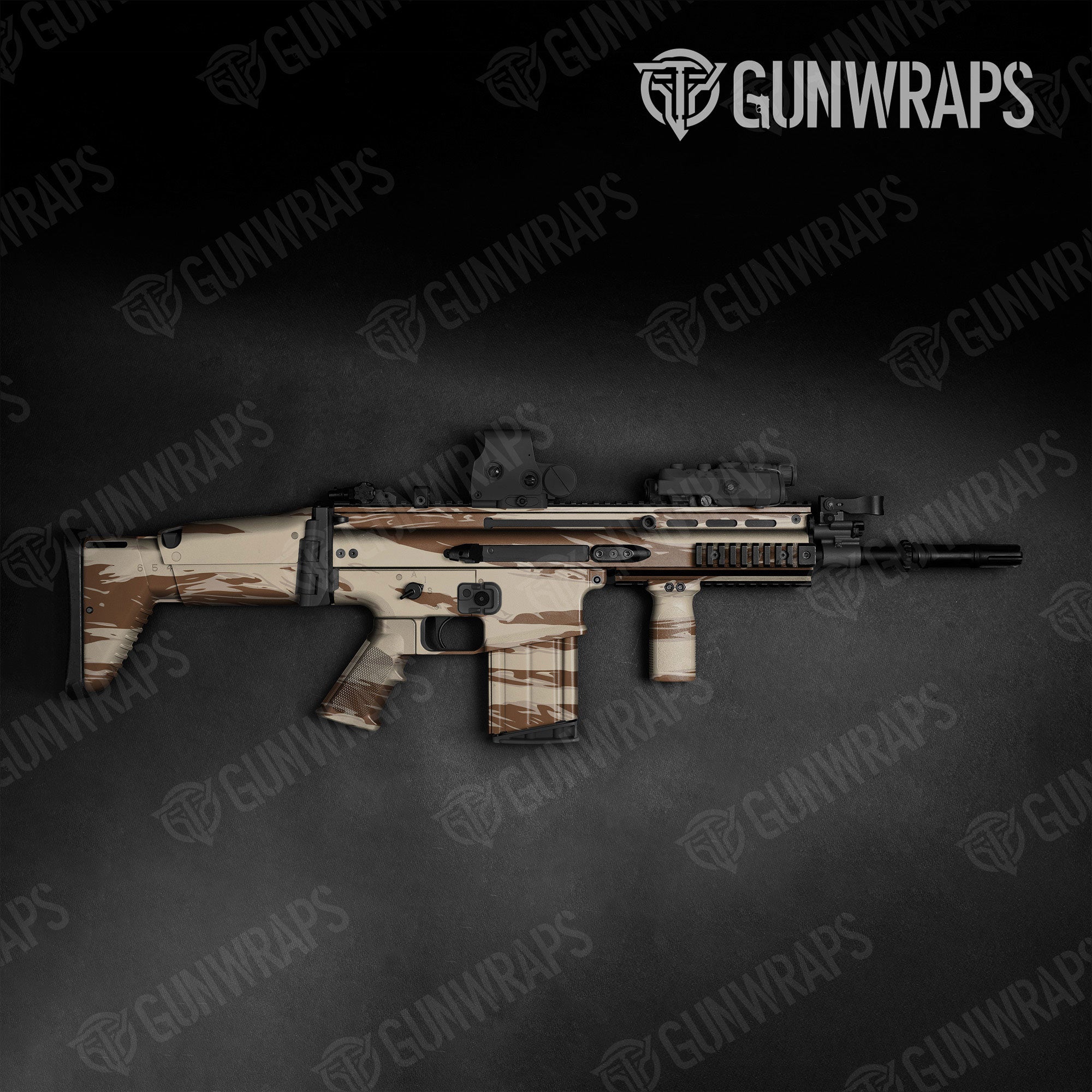 Shredded Desert Gun Skin Vinyl Wrap