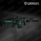 Skull Aquamarine Gun Skin Vinyl Wrap