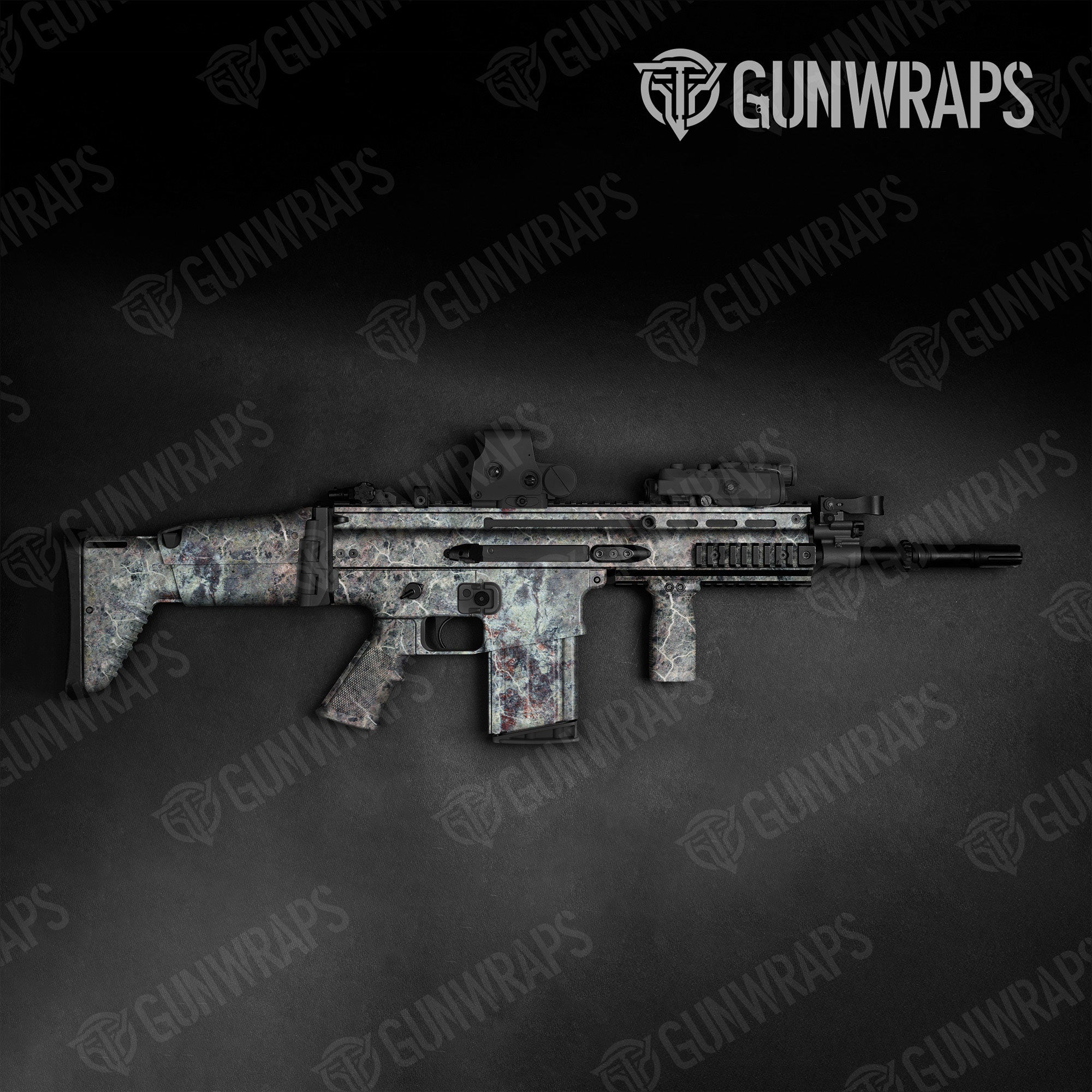 Stone Emperador Rose Marble Gun Skin Vinyl Wrap