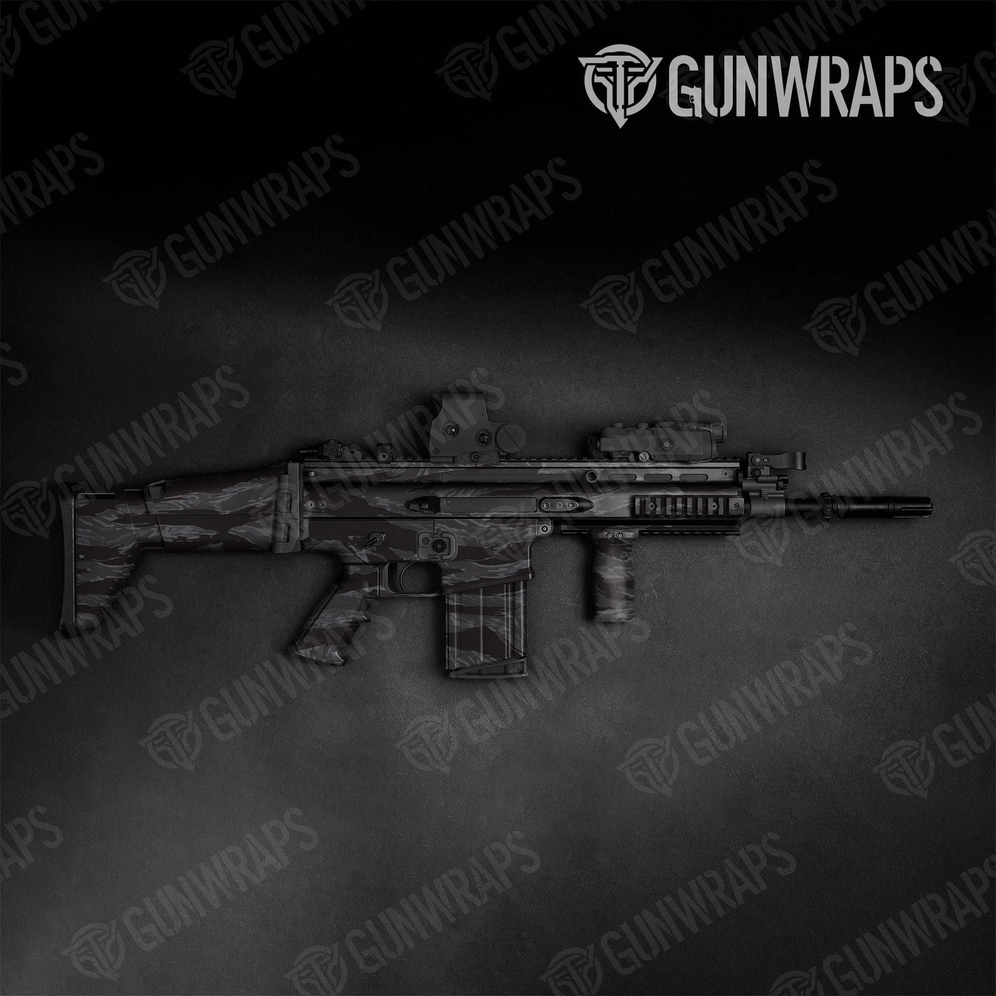 Vietnam Tiger Stripe Elite Black Gun Skin Vinyl Wrap