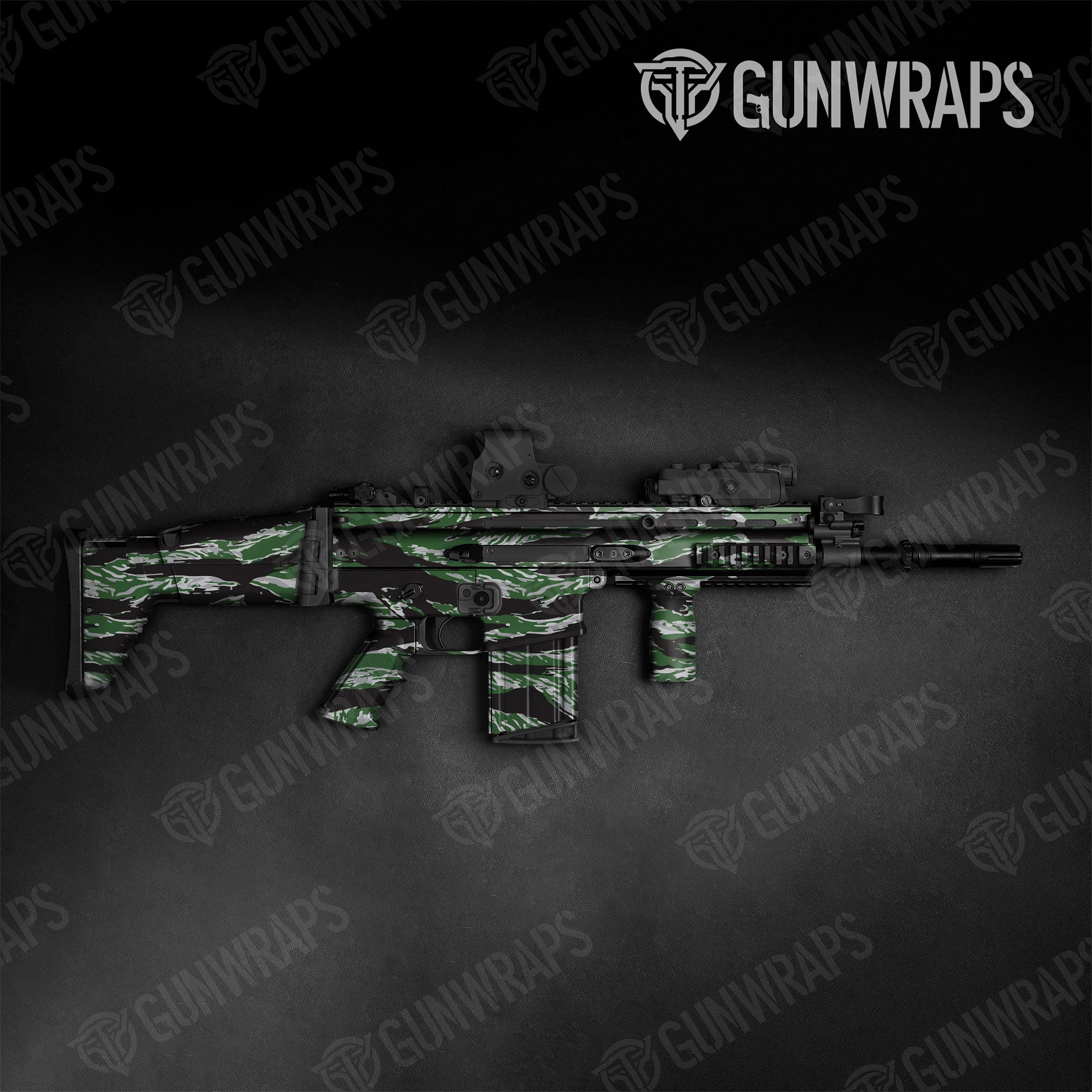 Vietnam Tiger Stripe Green Tiger Gun Skin Vinyl Wrap